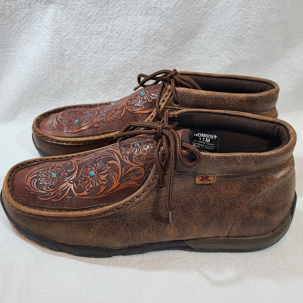Womens Twisted X Boots Chukka Driving Moc WDM0081 Size: 11 Color: Brown